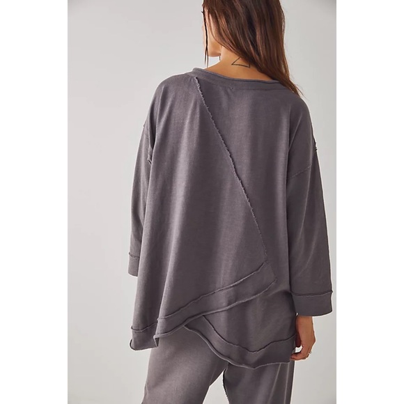 NEW Free People Oversized Organic Cotton Pullover - Picture 3 of 8